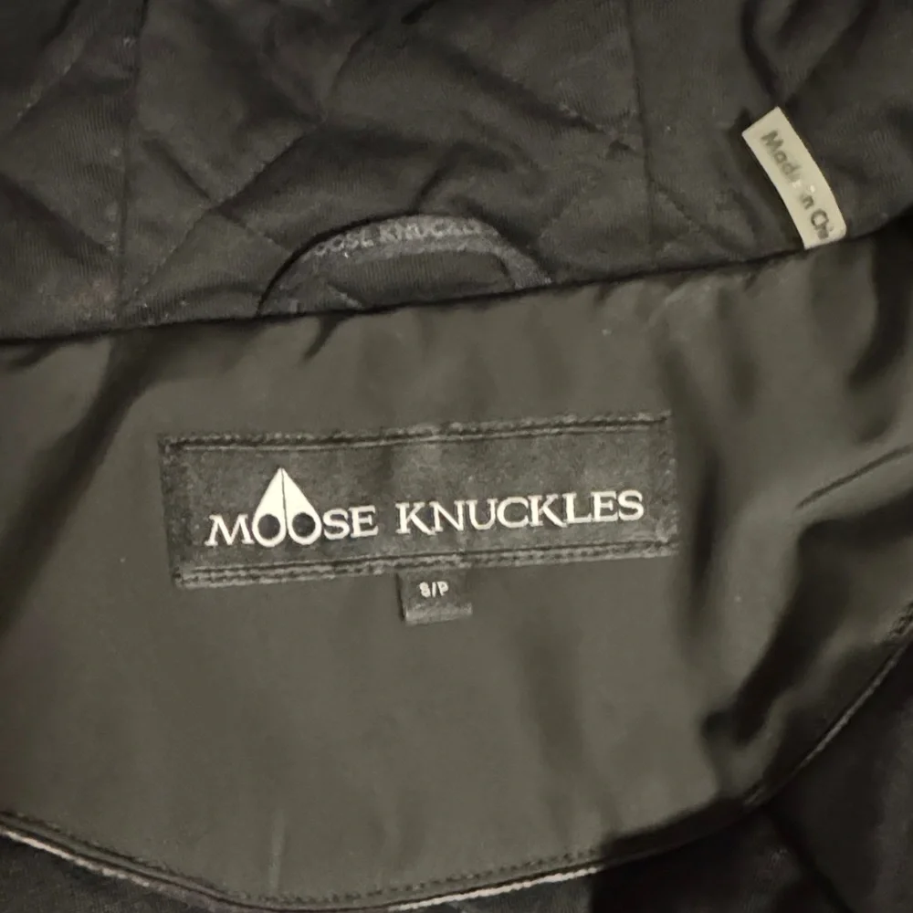 Moose Knuckles Black Hooded Bomber Jacket - Picture 13 of 14